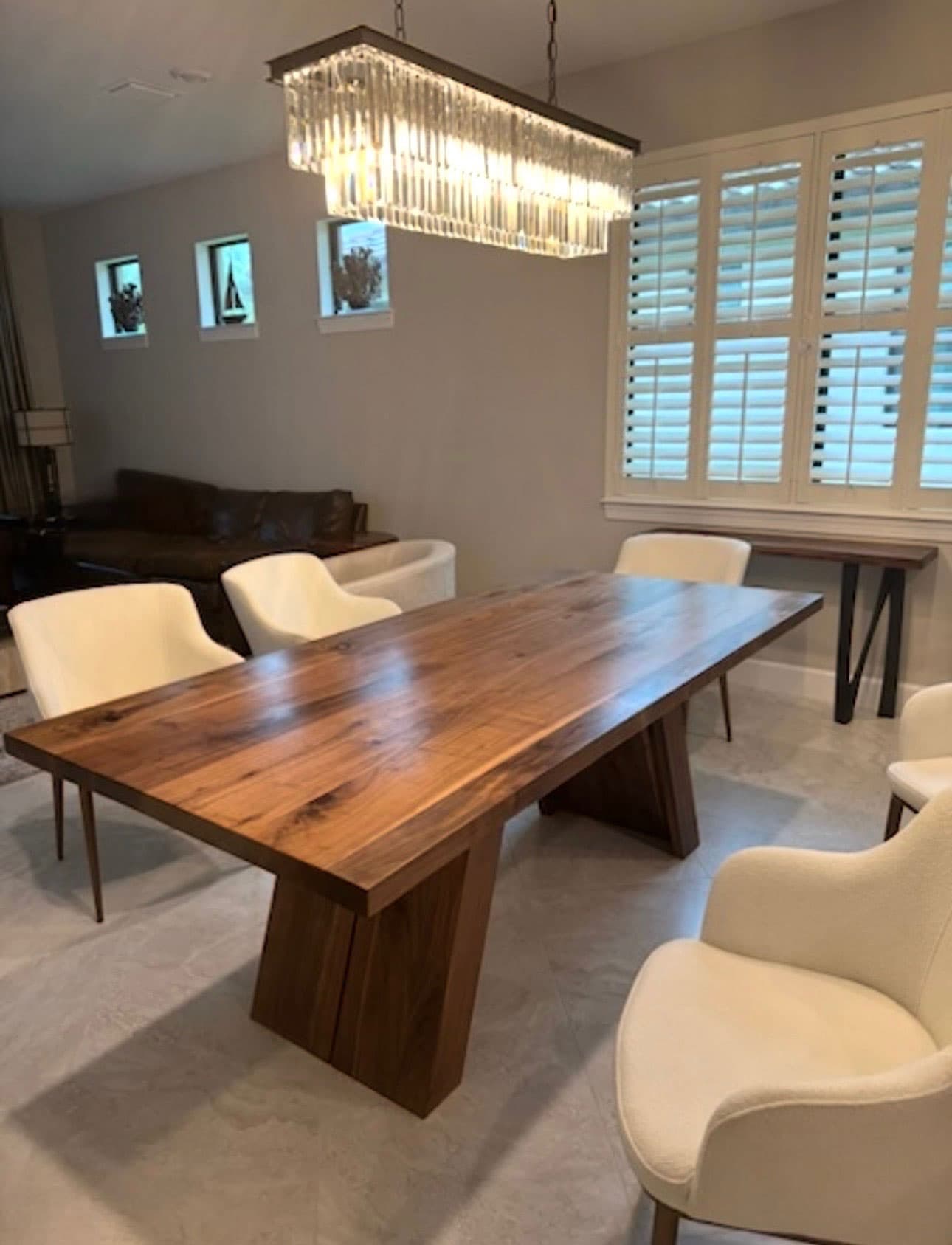 Obsidian modern tables, Orchid Wood Co